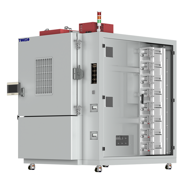 Integrated solution for climate chamber and charge and discharge